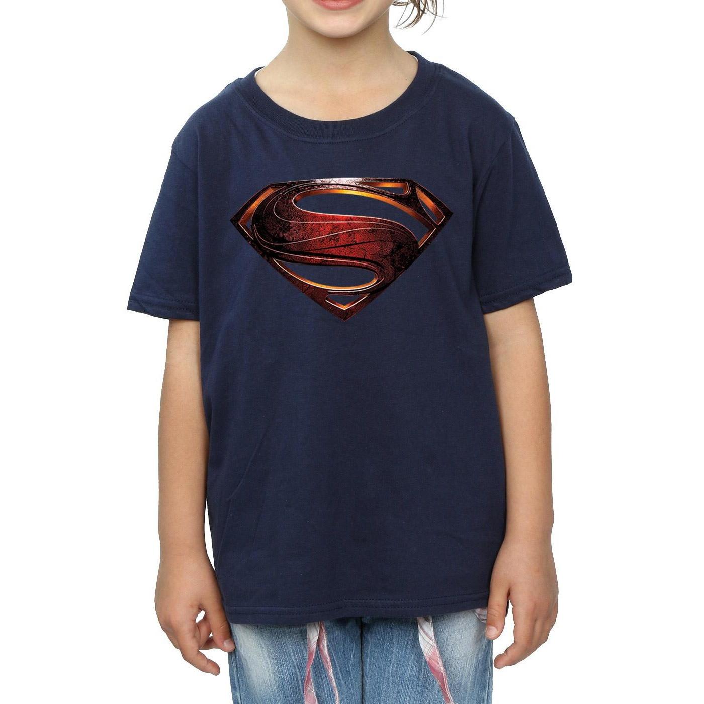 DC COMICS  Justice League Movie Superman Emblem TShirt 