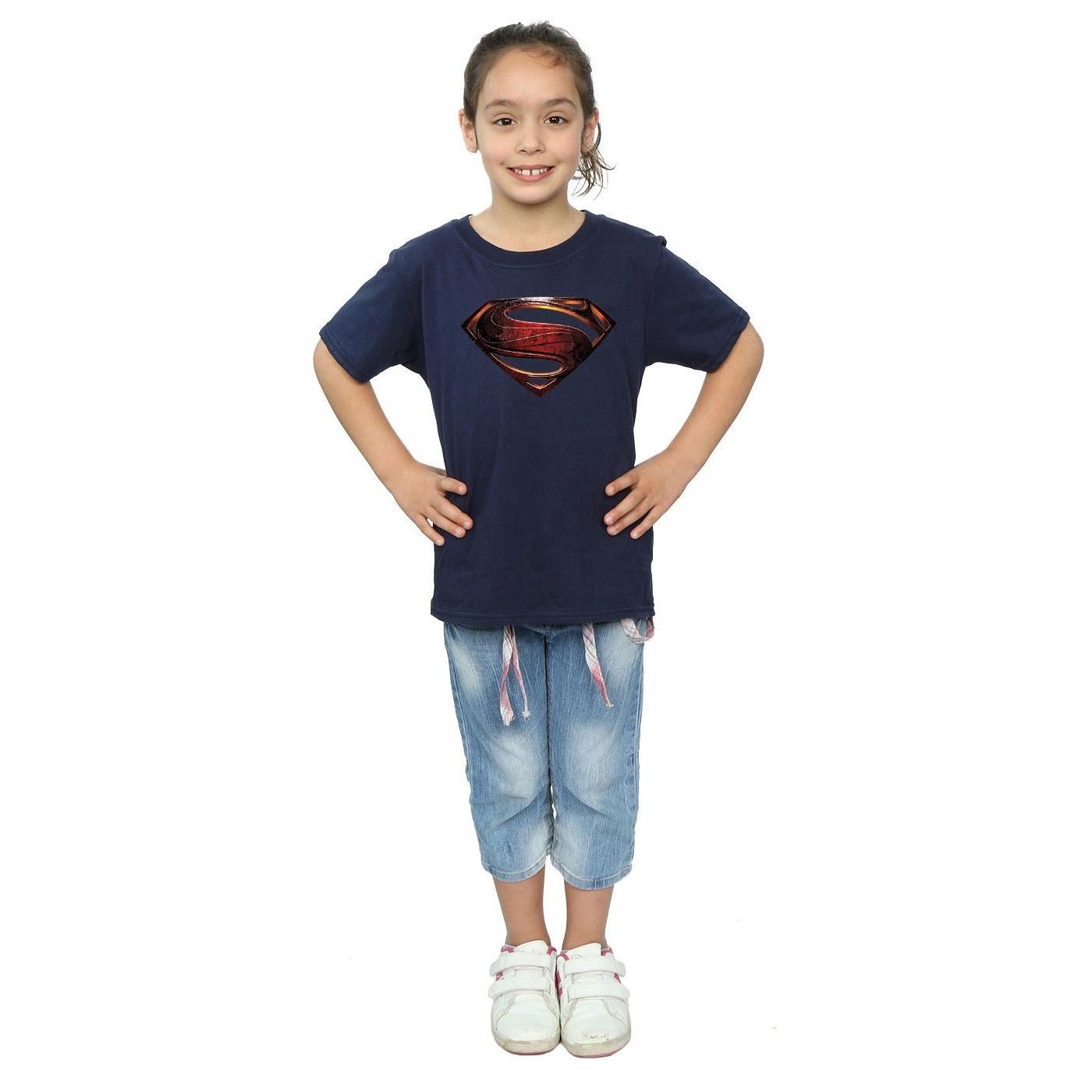 DC COMICS  Justice League Movie Superman Emblem TShirt 