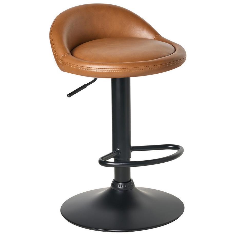 Beliani Lot de 2 tabourets de bar en Cuir PU  MEEDER  