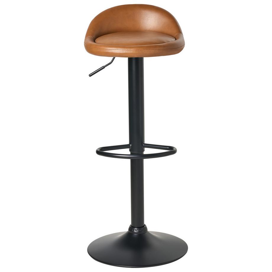 Beliani Lot de 2 tabourets de bar en Cuir PU  MEEDER  