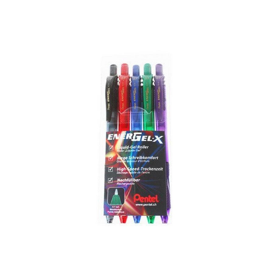 Pentel PENTEL Roller EnerGel X 0.7mm 5-farbig ass.  
