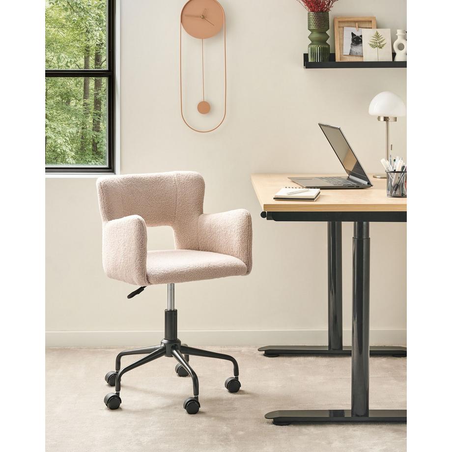 Beliani Chaise de bureau en Bouclé  SANILAC II  