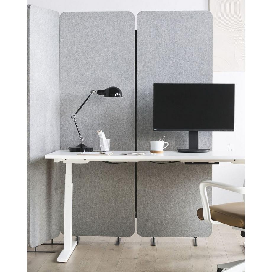 Beliani Akustik Raumteiler 3-teilig aus Stoff STANDI  