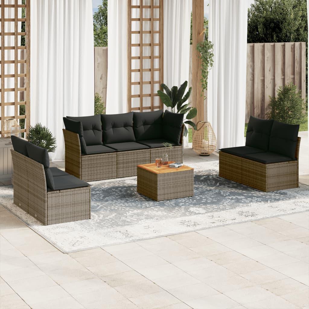 VidaXL set divano da giardino Polirattan  