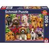 Schmidt  Puzzle Hunde im Regal (500Teile) 