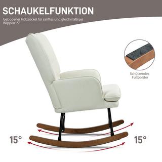 HOMCOM Schaukelstuhl mit Hocker  