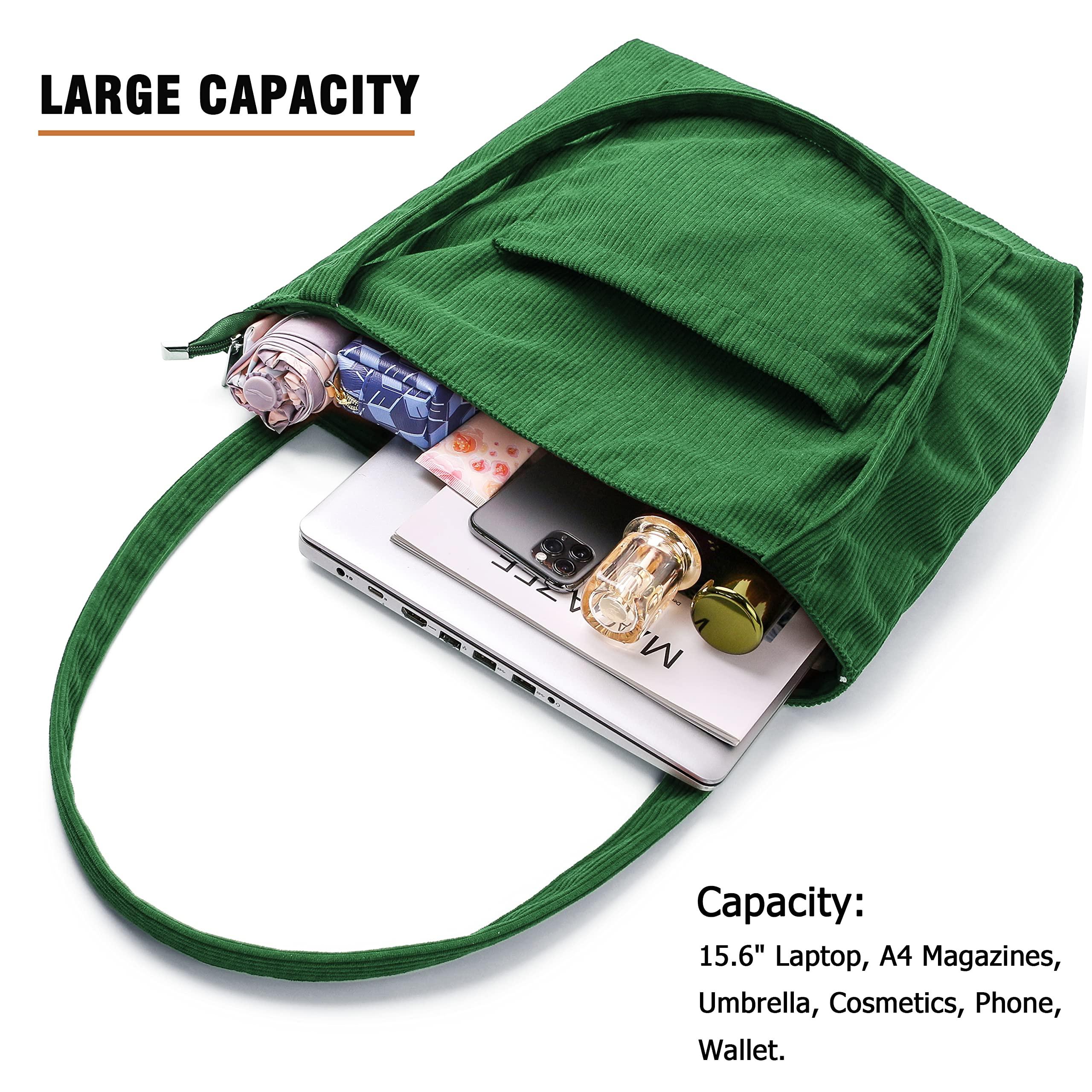 Only-bags.store Kordtasche Umhängetasche mit Reissverschluss Grosse Tragetasche  