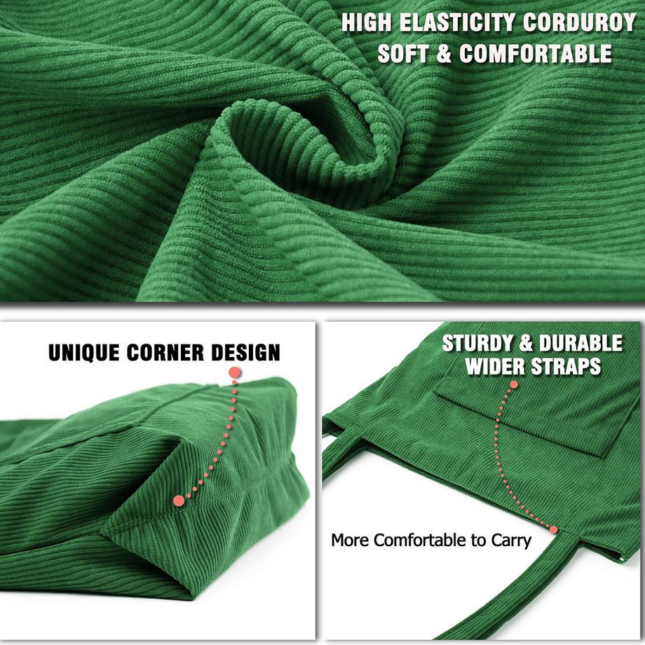 Only-bags.store Kordtasche Umhängetasche mit Reissverschluss Grosse Tragetasche  