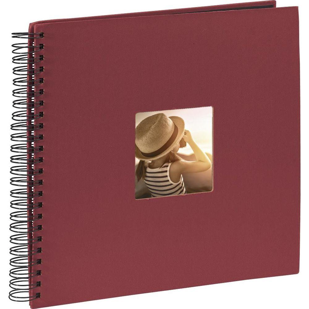 hama HAMA SPIRAL ALBUM "FINE ART", BURGUNDY, 34X32/50 ALBUM FOTOGRAFICO E PORTALISTINO ROSSO 10 X 15, 13 X 18  