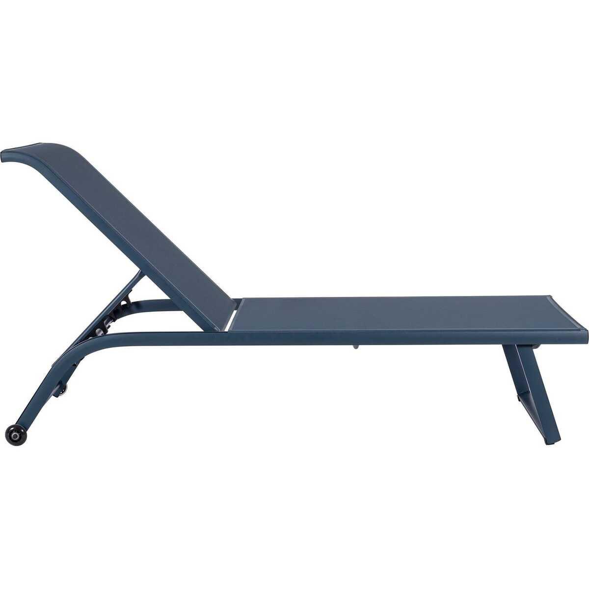 mutoni Chaise longue de jardin Taylor Navy  