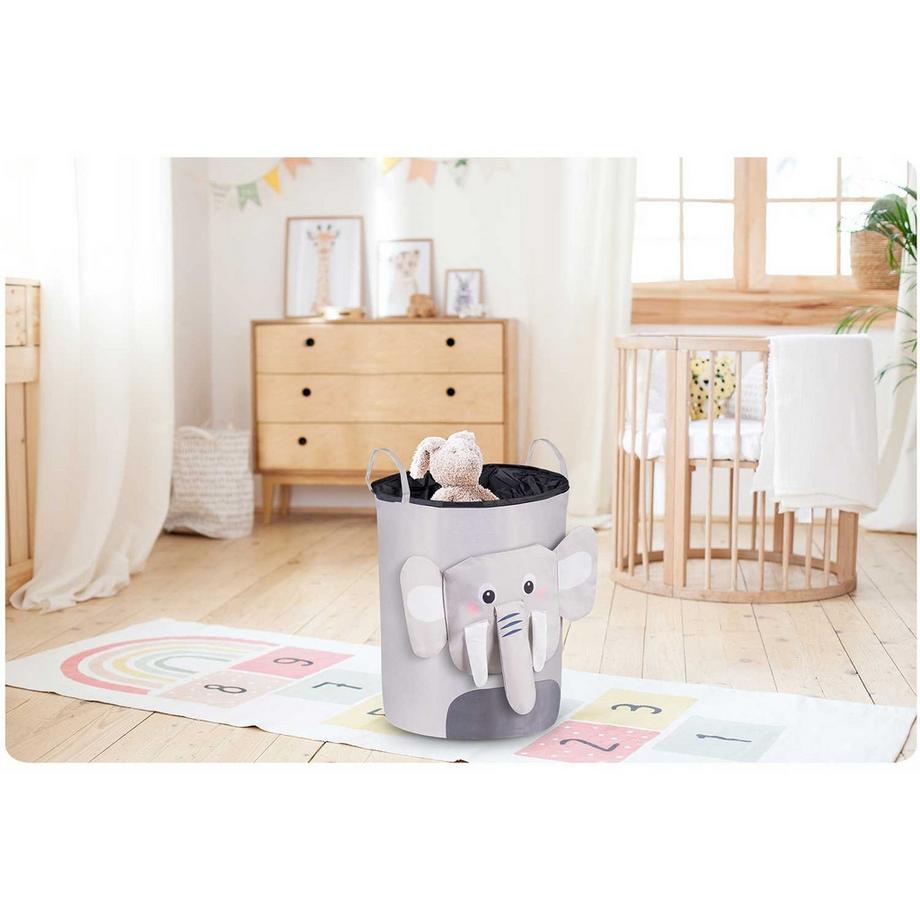 B2X Cesto portagiochi Nukido - Elefante Grigio  