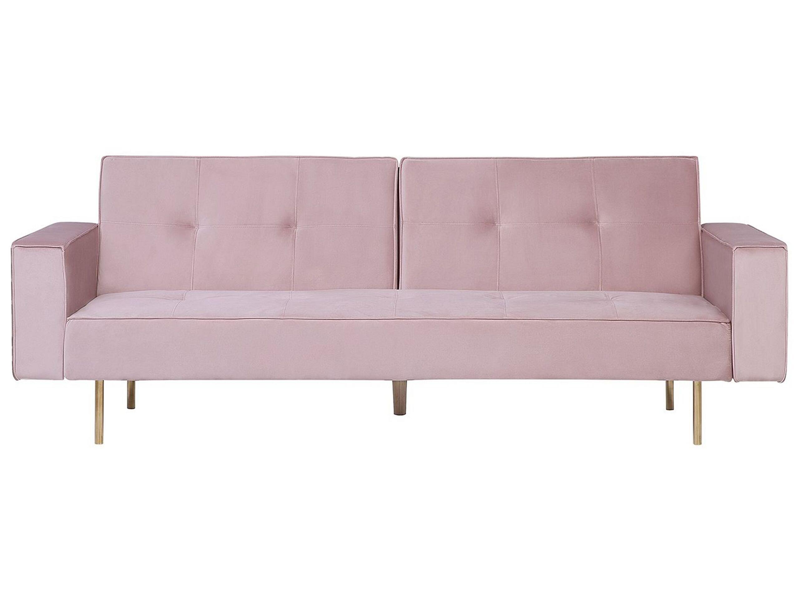 Beliani Schlafsofa aus Samtstoff Modern VISNES  