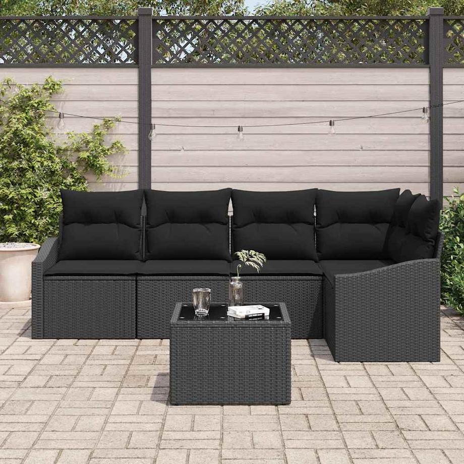 VidaXL Canapé d’extérieur poly rattan  