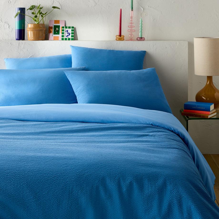 La Redoute Intérieurs Seersucker Baumwolle Gewaschene Baumwolle Duvetbezug  