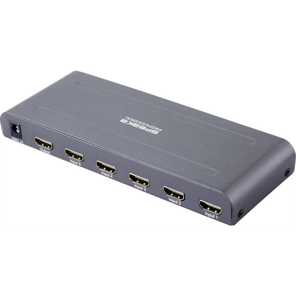 SpeaKa Professional  5 x commutateur HDMI 