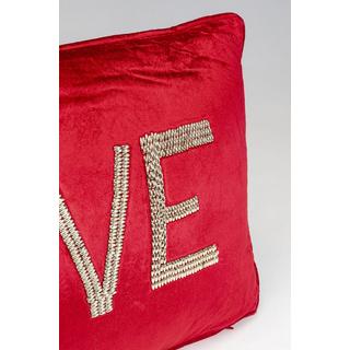 KARE Design Coussin Perles Love rouge 35x60  