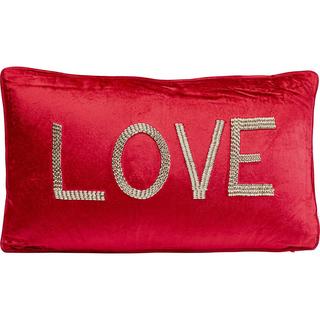 KARE Design Coussin Perles Love rouge 35x60  