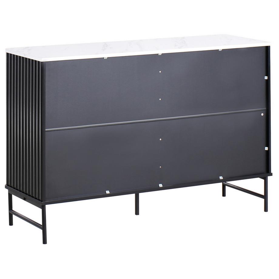 Beliani Cassettiera a 6 cassetti en Fibra a media densità (MDF) Moderno GLASTONBURY  