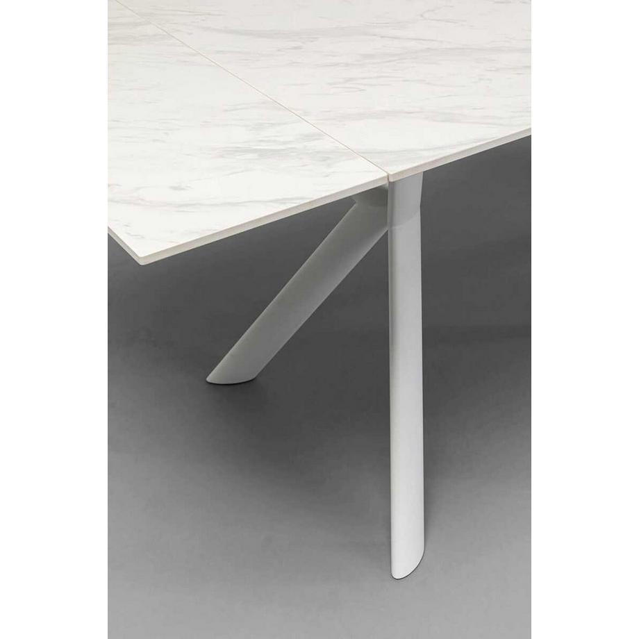 KARE Design Table à rallonges Xenia blanc 140(+30+30)x80  