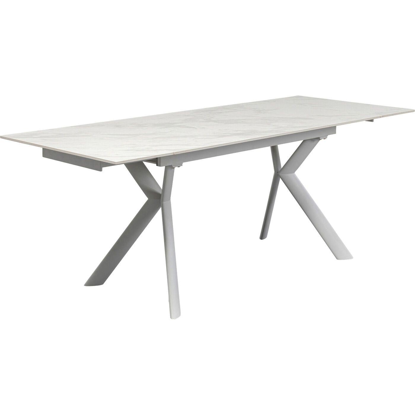 KARE Design Table extensible Xenia blanc 140(+30+30)x80  