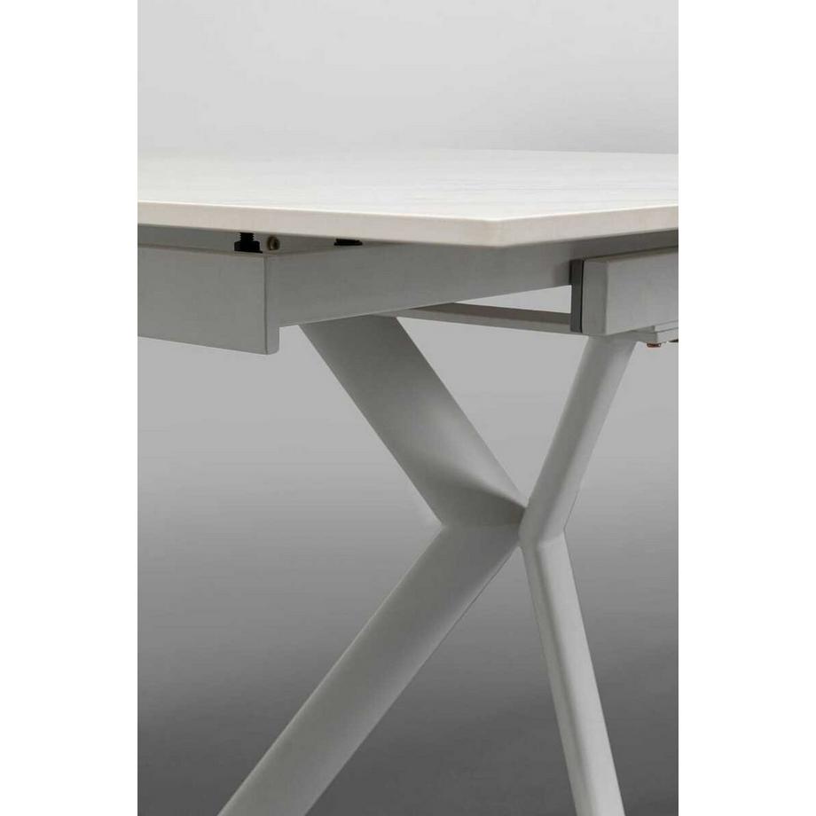 KARE Design Table à rallonges Xenia blanc 140(+30+30)x80  