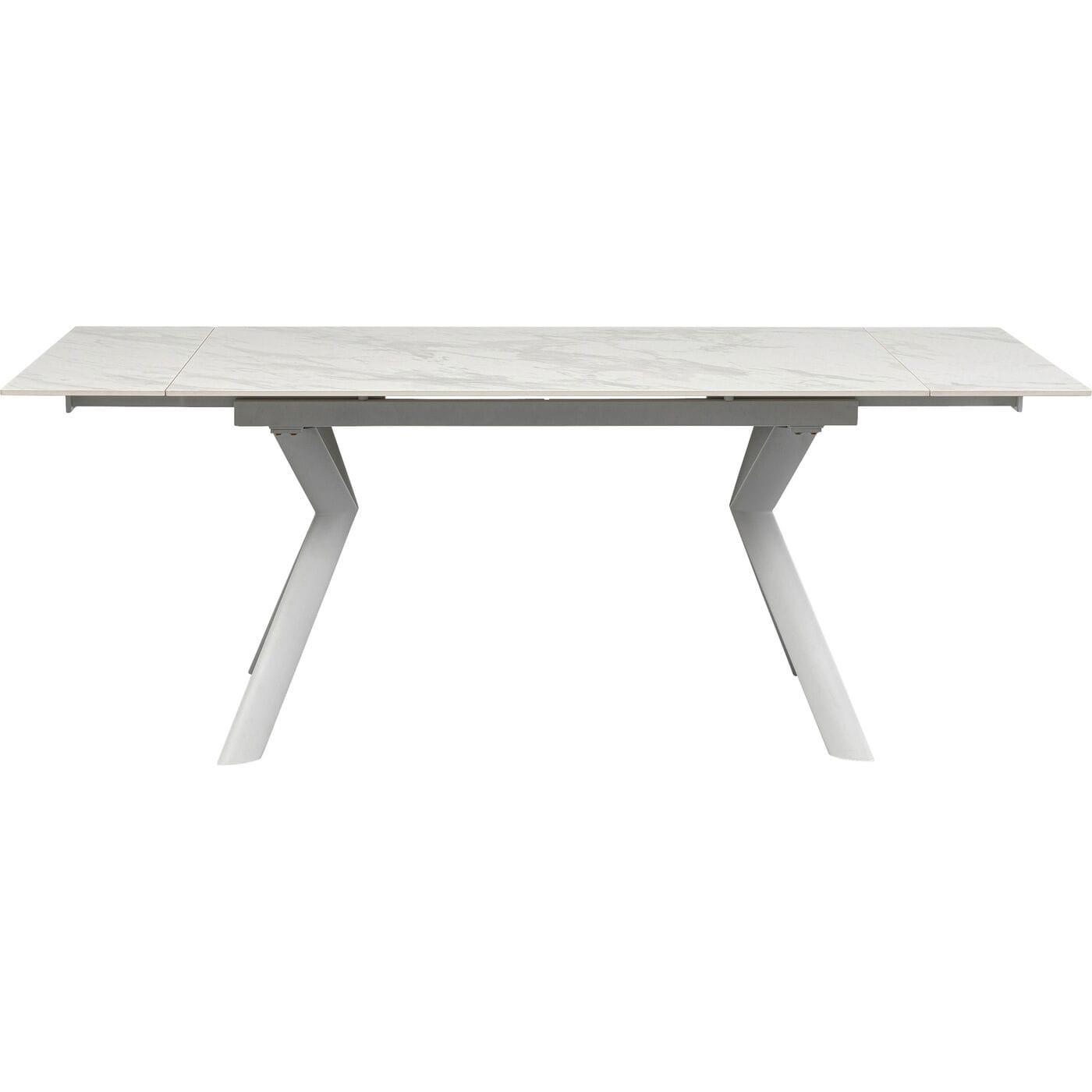 KARE Design Table extensible Xenia blanc 140(+30+30)x80  