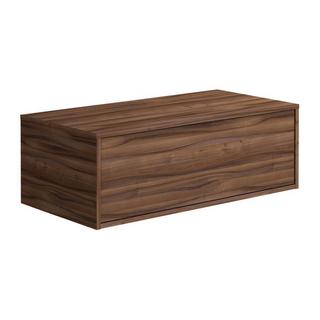 Vente-unique Waschbeckenunterschrank hängend - Holzfarben dunkel - 94 cm - TEANA II  