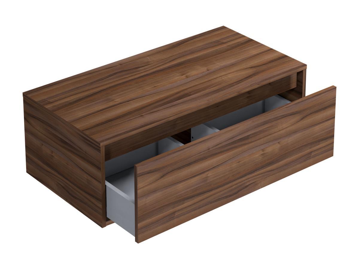 Vente-unique Mobile sotto lavabo sospeso 94 cm Naturale scuro - TEANA II  