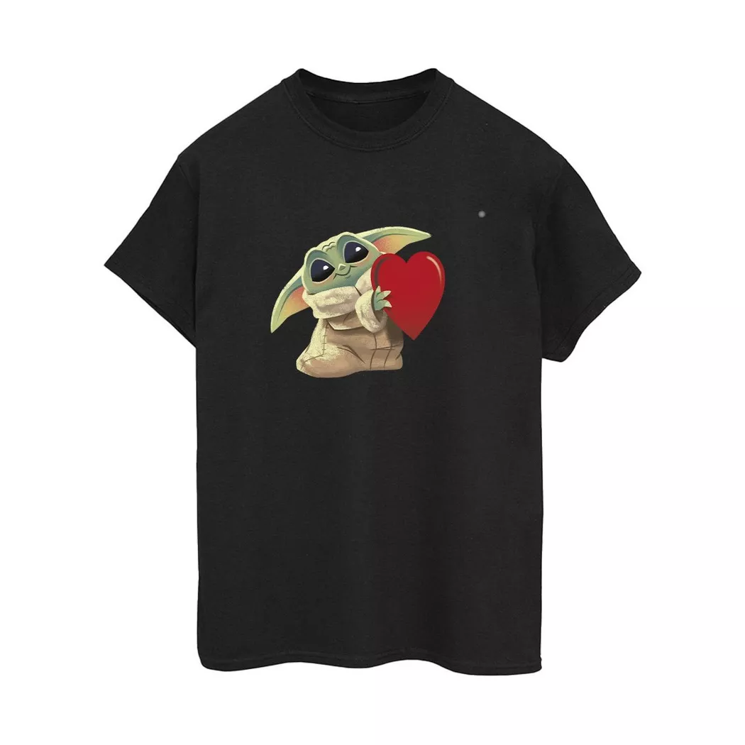 STAR WARS - The Mandalorian Kids With Heart TShirt, für Damen, Schwarz, Größe S