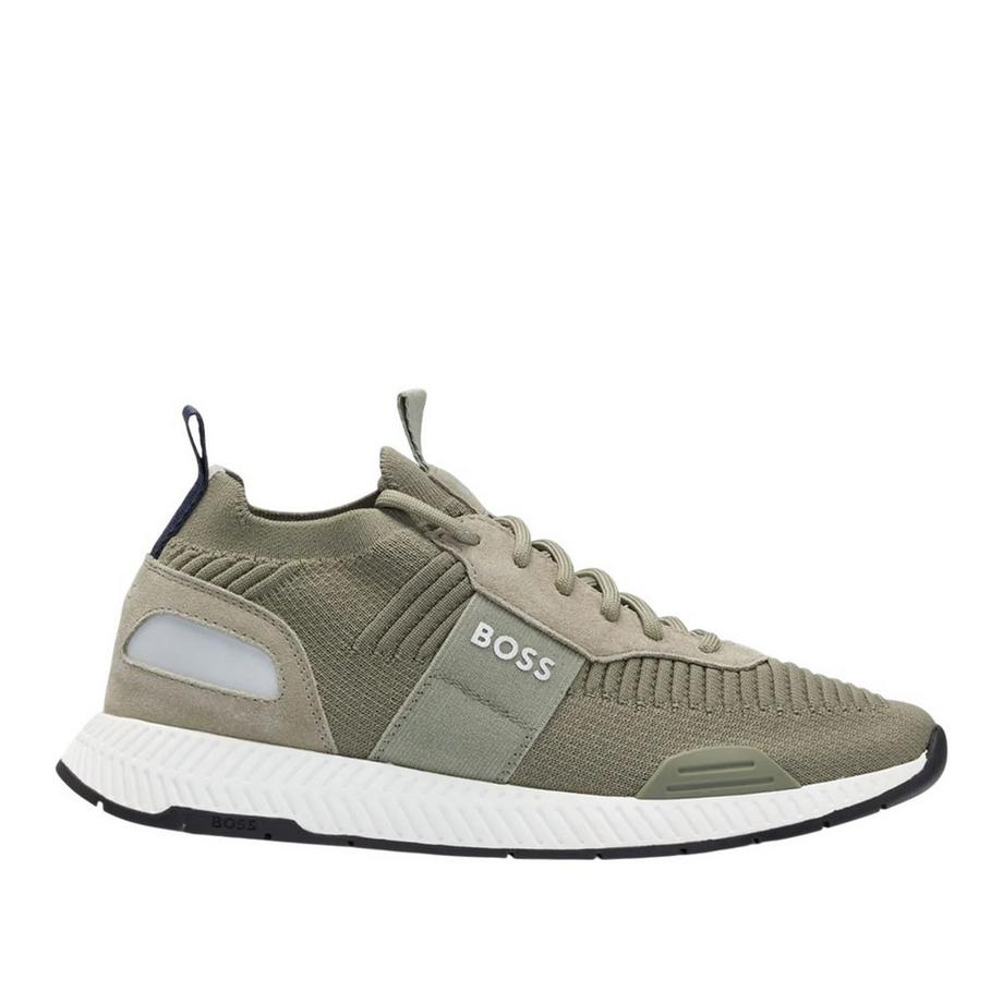 BOSS Sneakers Titanium con Pannelli in Pelle Scamosciata  