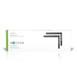 Nedis  Supporto per Soundbar | Compatibile con: Universale | Collegato al TV | 10kg | Ruotabile | Acciaio | Nero 