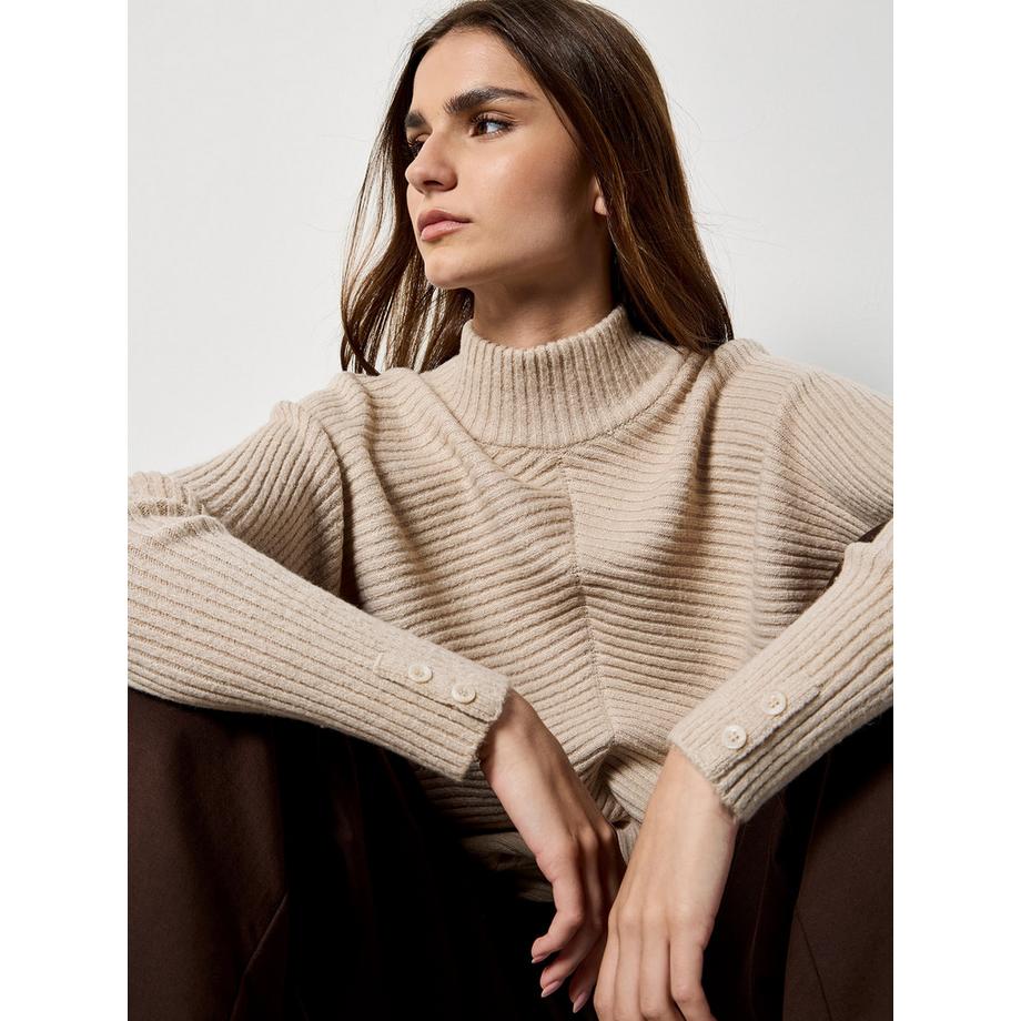 APRICOT Pullover collo alto a maglia a zig zag  