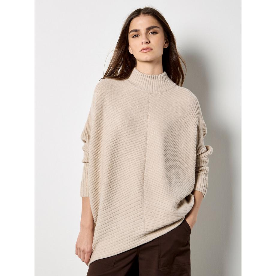 Chevron Mock Neck Pullover