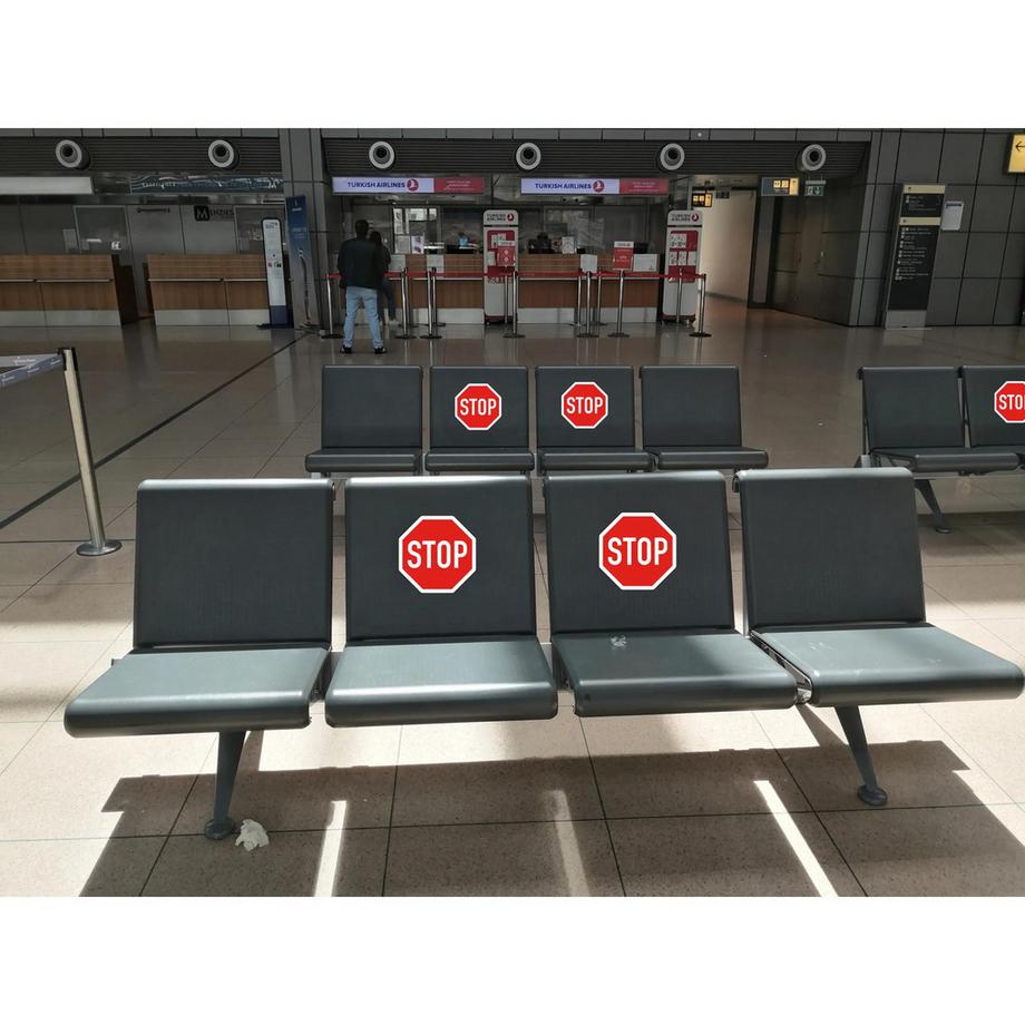 Exacompta Panneau PVC adhésif antidérapant Stop 30 cm  