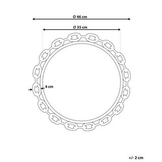 Beliani Specchio en Materiale sintetico Retrò YEBRA  