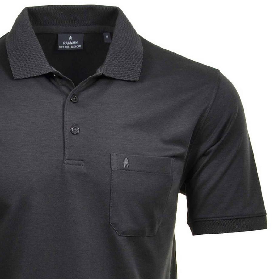Ragman Softknit Poloshirt Bequeme Passform  