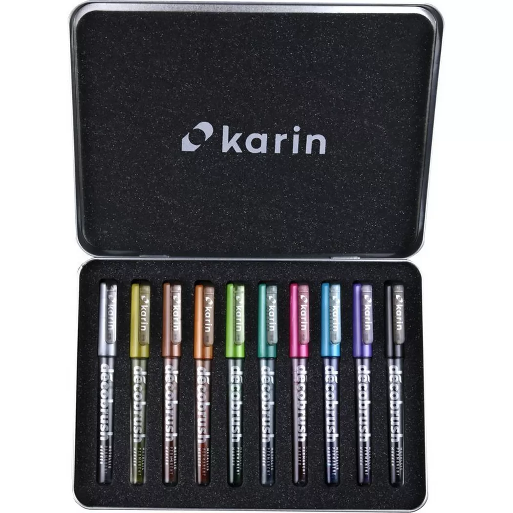 KARIN Deco Brush Metallic 28Z1 Metall Box 10 Stück