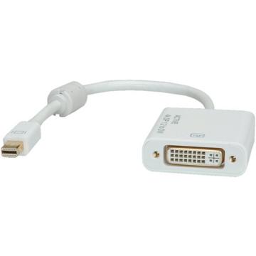 ROLINE 12.03.3137 cavo e adattatore video 0,1 m Mini DisplayPort DVI-D Bianco