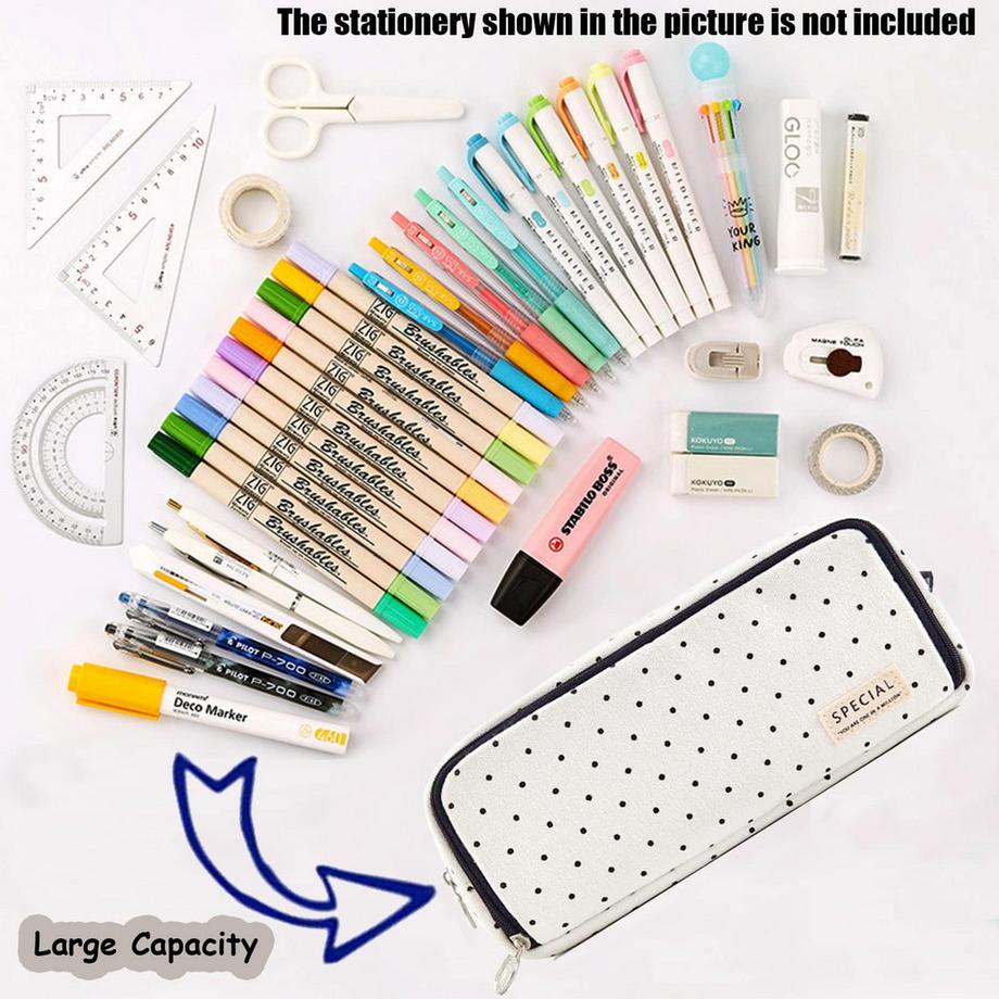 Only-bags.store Trousse à crayons Trousse à crayons pour adolescents 3 compartiments, Trousse à crayons de grande capacité pour l'école et le bureau  