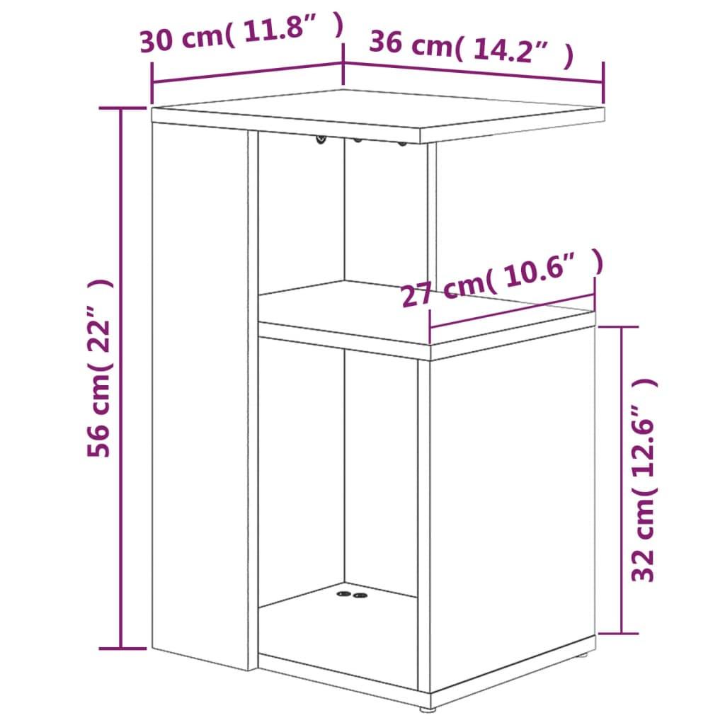 VidaXL Table d'appoint bois d'ingénierie  