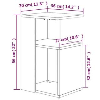 VidaXL Table d'appoint bois d'ingénierie  