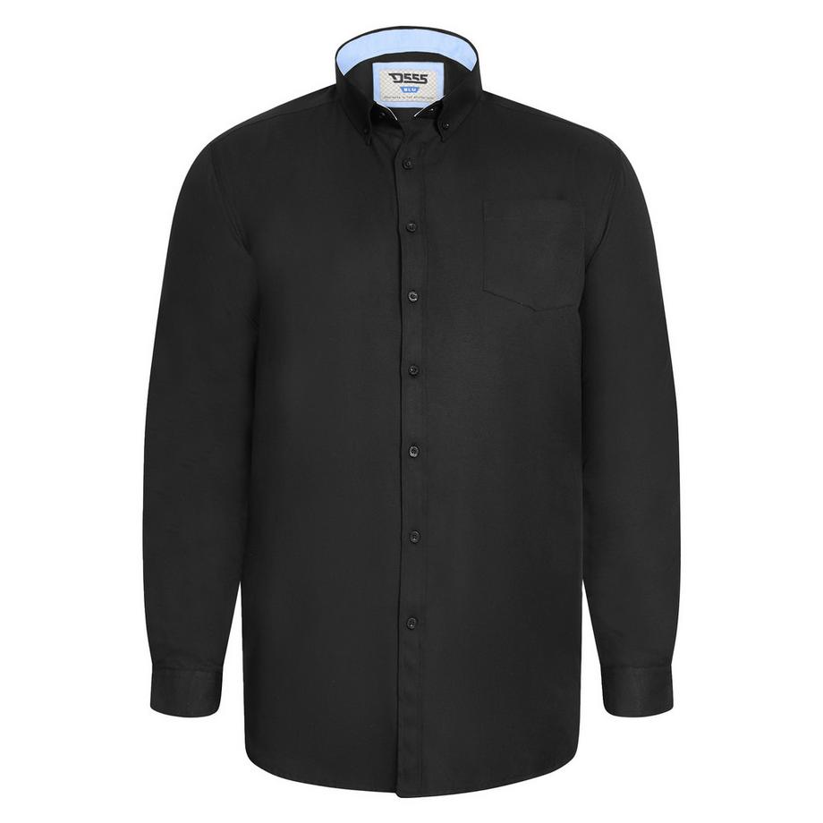 D555 Richard Hemd, Kingsize, Oxfordstil, Hoch Geschnitten, Langärmlig
