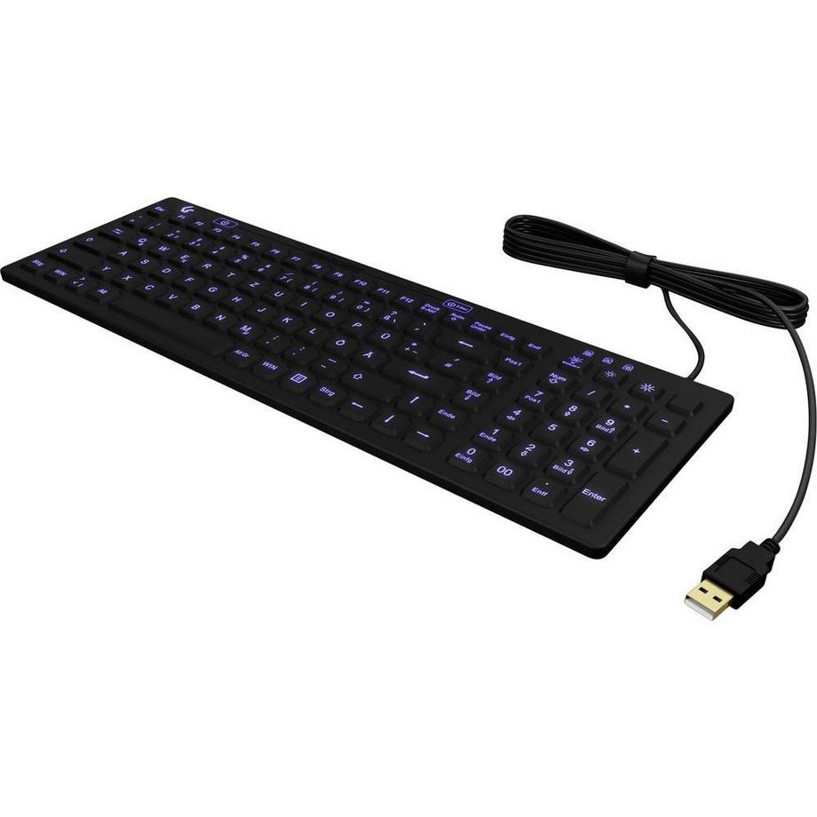 KeySonic  KSK-6031INEL Tastatur USB QWERTZ Deutsch Schwarz 