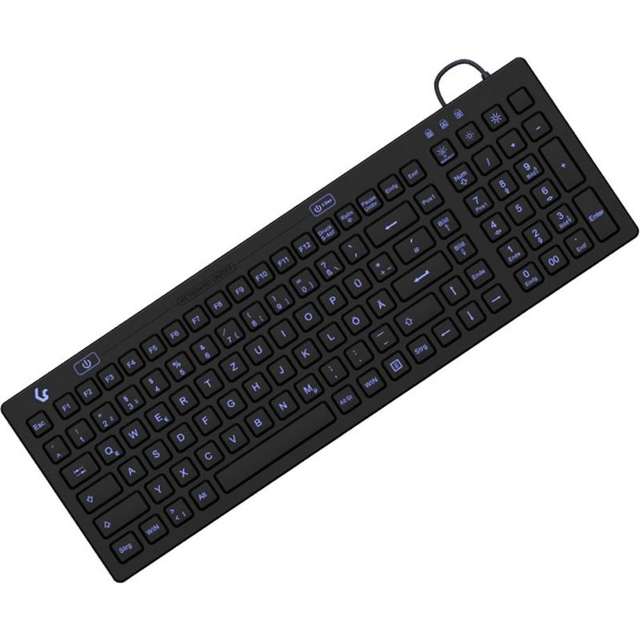 KSK-6031INEL Tastatur USB QWERTZ Deutsch Schwarz