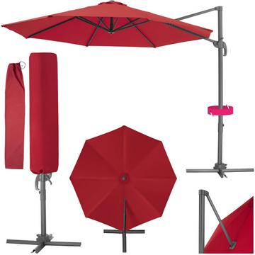 Parasol DARIA 300 cm avec pied déporté et housse de protection