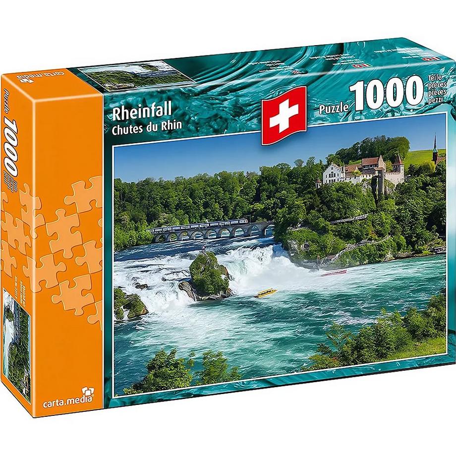 Carta.Media  Puzzle Rheinfall mit Schloss Laufen (1000Teile) 