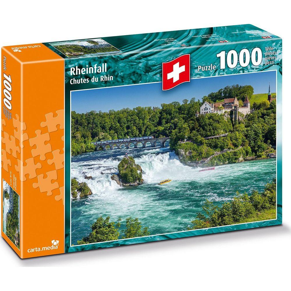 Carta.Media  Puzzle Rheinfall mit Schloss Laufen 