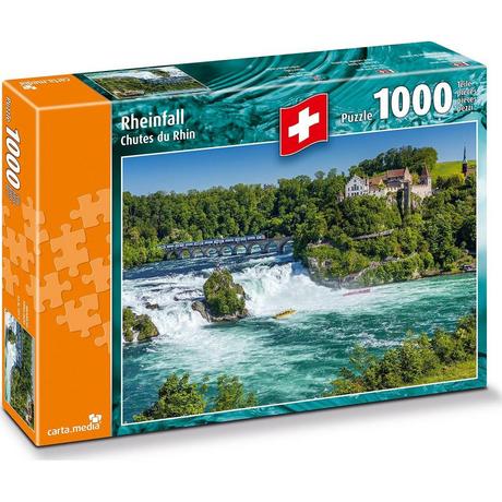 Carta Media  Puzzle Rheinfall mit Schloss Laufen (1000Teile) 
