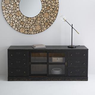 Calicosy Buffet en bois massif et verre  - AMSTERDAM  