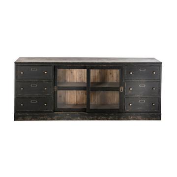 Credenza in legno massello e vetro - AMSTERDAM